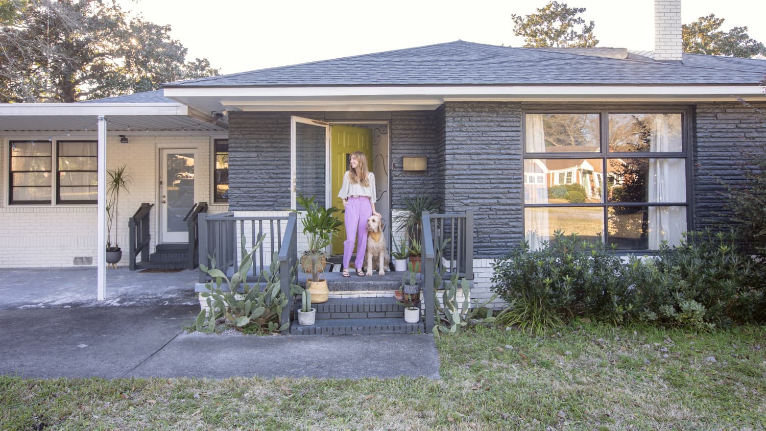 Painted store brick homes